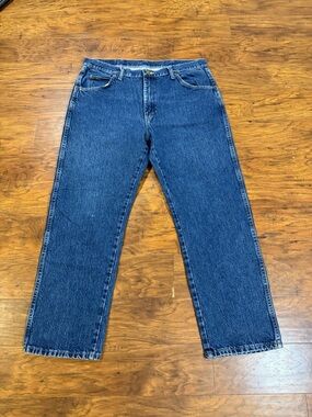 Wrangler Classic Men's Dark Blue Straight-Leg Jeans 36x29
